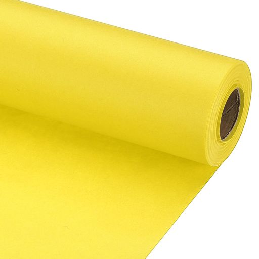 PATIKIL ラッピングペーパー 包装紙 38cm x 15m(49フィート) 無地 クラフト紙 厚手 大判 スタイリッシュ スタイリッシュ 梱包 折り 花束 プレゼント 新年 誕生日 お祝い 手芸用 イエロー