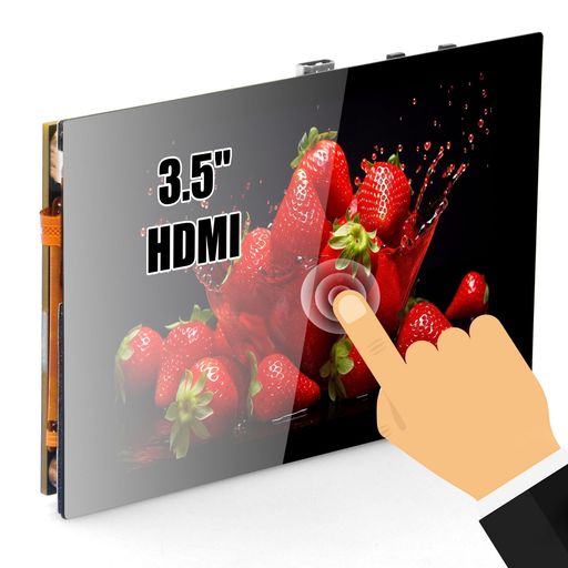 OSOYOO 3.5インチ 静電容量式タッチスクリーンHDMIディスプレイ Raspberry Pi 5、4、3モデルA、B用 PCなど汎用