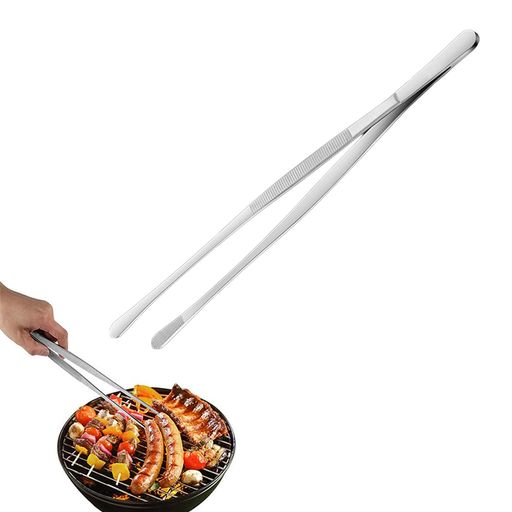 【高品質素材】サビや耐熱性に優れたステンレス製で、持ちやすくお手入れも簡単です。 【人間工学に基づいたデザイン】クリップの内側は、食品をつかむ横の溝で落ちにくいように設計されており、外側は滑りにくいグリップのリブ付きグリップ面を備えています。 【幅広い用途】1つのクリップで万能、あらゆる調理シーンに対応、30cm太く長いクリップ本体設計、ローストステーキ、バーベキュー、アウトドアバーベキュー、フードプレートなどに適しています。 【多目的】バーベキュー用品、フライトング、肉トング、グルメトング、サービングトングとして使用でき、バーベキュー、アウトドアグリル、ベーキング、ファンシーバーテンディング、グルメプラッターなどに適しています。 【サイズ】長さ30cmで、やけどをすることなく安全な距離でバーベキューやグリル料理を回転させることができます。