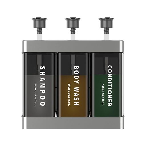 高液体出力: このソープディスペンサーは拡張ノズルと高出力ポンプヘッドを備えており、プレスごとに約 3ml を供給し、人間工学に基づいたデザインで楽に使用できます。 多用途な取り付け: ソープディスペンサーには、付属の粘着ステッカーブラケットとネジ金具を備えたデュアル取り付けオプションがあり、デスクトップまたは壁に簡単に設置できます。 2つのロック解除方法: 革新的なロック機構を備えているため、手動ソープポンプはプレスまたはキーでしっかりと閉じることができ、偶発的にこぼれたり開いたりするのを防ぎます。 シンプルでスタイリッシュなデザイン: 合理化されたスタイルと省スペース設計のこのソープディスペンサーは、ホテル、キッチン、バスルーム、その他のモダンな環境にシームレスに溶け込みます。 仕様: このソープディスペンサーは3つのチャンバー設計を備えており、各容量は500mlで、さまざまな液体を補充するのに便利で、便利で実用的です。
