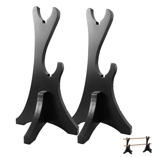 【Xieyodar】ワンドクラフトレスト木製 2段式 剣・杖・ワンド用 コレクションラック 卓上展示台 武道用 刀置き コスプレ小道具スタンド 収納ラック インテリア用