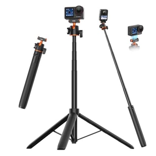 互換性: Osmo Action 5 Pro、Osmo Action 4、Osmo Action 3、 Osmo 360。「注意:Osmo Action 6とOsmo Nanoには適していません。」 「ワンタッチ着脱」マウントにマグネットで位置合わせをし、爪で固定するような構造で簡単に外れてしまうこともありません。ロック機構はワンタッチ取り外し設計で、付け外しを頻繁に行うアクションカメラで使いやすくなります。 「140cmまで伸縮可能」osmo action 5 pro 三脚は6段階調節ができ、35cmから140cmまで伸ばせます。140cmの高さは、立ったままの自然な姿勢で撮影できる理想的な高さです。折りたたむとコンパクトになり、バッグにすっぽり収まるので、旅行やアウトドアの携帯性も抜群です。 「360°回転雲台&amp;コールドシュー搭載」360度スムーズに回転する雲台を搭載 osmo action 4 三脚は、水平・垂直も自由に調整可能!三脚の側面に搭載されたコールドシューは、ビデオライトや外部マイクを簡単に取り付け可能です。
