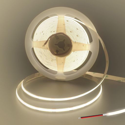 クリアヒル(Clearhill)12V 8mm幅 COB 2400LED ストリップライト ベアワイヤー(電源別売)5M ナチュラルホワイト 4000K 480LEDs/M CRI90 電気メッキ両面パネル 11W/M 防水不可 屋内DIY用 papimomoshop-10037529 papimomo.shop パッケージ画像