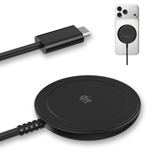 ワイヤレス充電器 Qi2 25W MagSafe対応 USB-C一体型 iPhone 16/17対応