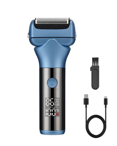 シェーバー 電動シェーバー メンズ ひげそり 往復式 髭剃り 深剃り トリマー付き IPX7防水仕様 乾湿両用 3枚刃 モーター2段階切替 7600/8500回転 LEDディスプレイー Type-C急速充電 トラベルロッ…