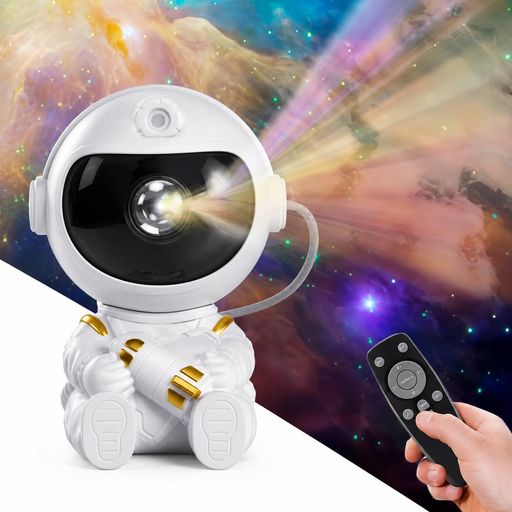 宇宙飛行士 星空ライト プロジェクター|ギャラクシー星雲ナイトライト galaxy projector|リモコン付き・タイマー機能・調光調整|寝室・子供部屋・インテリア照明・癒し空間・ギフト用