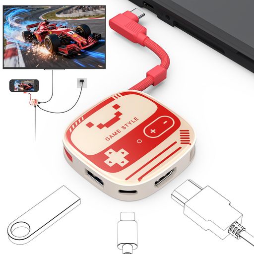 「様々な機器に対応可能」当変換アダプタードックは、Switch/有機ELモデル、Mac、Windows PC、iPad、Androidなど、Type-Cポートを搭載した多種なデバイスでご利用いただけます。差すだけですぐ使え、お手持ちの複数の機器の利便性を高めることができる、汎用性の高いマルチポート拡張アダプターです。 「大画面で高画質な映像出力」最大4K@60Hzの高解像度出力に対応しております。HDMIポートにより、テレビや大画面モニターに接続して高画質で出力でき、Switch本体の解像度を超える精細な画質を活かした動画視聴などにも最適です。ゲームや映画を、臨場感あふれる大画面でお楽しめいただけます。 「高速充電と安心の保護機能」PD規格に対応した最大100W高速充電ポートを搭載しています。ゲームをプレイしながらでも素早く充電ができ、電池切れの心配を軽減します。また、高性能チップ搭載しており、過充電や過電流、過熱から大切なデバイスを守るため、複数のポートを同時に使っても安心してお使いいただけます。