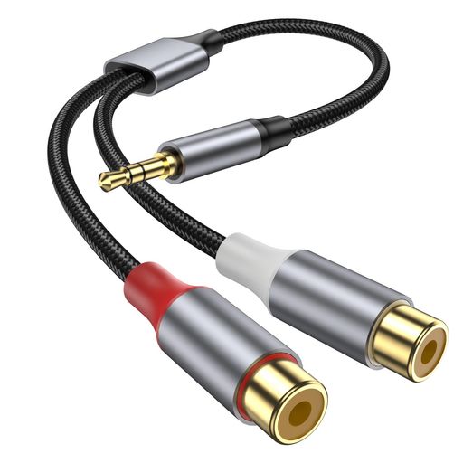 【3.5mm to 2RCA変換ケーブル】KAYQINHO 3.5mmステレオオス右向き矢印2RCAメスアダプターは、3.5mmステレオ出力をデュアルRCAチャンネルに変換し、スマートフォンをオーディオシステム、アンプ、テレビに接続可能にします。双方向オーディオ伝送をサポートし、シームレスなステレオオーディオと高品質なサウンドを提供します。 【広範な互換性】3.5mmステレオミニプラグを搭載したスマートフォン、MP3、タブレット、AUX 及び、音声RCAピンジャックを搭載したホームシアター、テレビ、ゲームコンソール、AVレシーバー、スピーカー、プロジェクター、ラジオなどの設備に完全対応しております。 【HiFi高音質再生】3.5mmからデュアルRCAオーディオケーブルは、高純度無酸素銅線、二重シールド、耐腐食性金メッキコネクタを採用したハイファイサウンド設計で、信号損失と干渉を最小限に抑えます。デュアルチャンネルステレオが異なる体験をもたらします。 【頑丈で耐久性】3.5mmオスから2RCAメスコネクタは、高耐久性素材、ナイロン編組ケーブル、24K金メッキプラグリードで構成されています。
