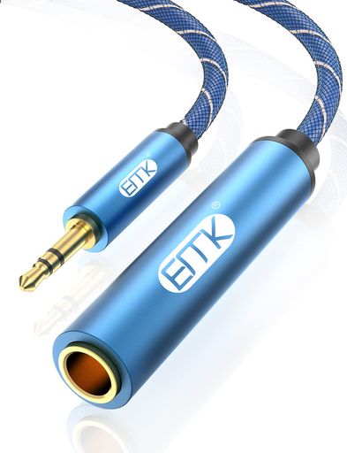 【3.5mm to 6.35mm ヘッドホン変換ケーブル】 1/4(メス)-1/8(オス)ステレオ変換ケーブルは、3.5mmデバイスと6.35mmデバイス間のオーディオ転送のために設計されたものです。 タブレット、スマートフォン、パソコン、6.35mmステレオ標準プラグのヘッドフォン、MP3、テレビなど、以下の場面で3.5mm右向き矢印6.35mmヘッドフォン変換ケーブルを使用することが可能です。 注:2極または4極のモノラル規格には対応していません。マイク機能はありません。プラグがジャックに完全に入るように、軽く回転させてください。 【圧倒的な耐久性】EMK 3.5mm to 6.35mm変換ケーブルは高品質なナイロン編組保護スリーブを採用し、あらゆる状況での配線、配置、取り付けを容易にし、1万回以上の屈曲寿命をテストし、最高の耐久性を実現します。 【優れた音質】3.5mm to 6.35mm変換ケーブルは高品質のエナメル銅線に柔らかく耐久性のあるTPEカバーを採用し、ダブルシールドで外来ノイズを最小限に抑え、安定した信号受信を保証します。