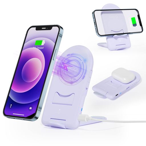 【置くだけワイヤレス充電】最大15Wの出力にLG V50/V40/V35、Google Pixel 6/5/4XL対応、10Wの出力にSamsung S7/S7 edge、S8/S8 edge、S9/S9 edge、S10/S10 edge、S20/S21対応。7.5Wの出力にiPhone14/14 Plus/14 Pro/14 Pro MAX/iPhone 13/13 Pro/13 Mini/13 Pro Max/12/11/XS/XR/X/8 Plus。AirPodsなどのQi規格対応デバイス用の5W標準充電モード。 【充電中も動画が楽しめ】調節可能なコイル設計を採用し、右側面のボタンでコイルの位置を上下に調整でき、動画を見ながら充電する場合は横置き、ビデオ通話をする場合は縦置き、充電中でも画面が見やすく、同時に作業ができるの便利です。このワイヤレス充電スタンドを水平に置いてAirPodsも充電します(AirPods 1/2にはワイヤレス充電ケースが必要)。 【折りたたみ式スタンド】人間工学に基づいてデザインされており、角度を0°~65°に調節でき、動画、画像、電子書籍などを楽しむ充電スタンドです。
