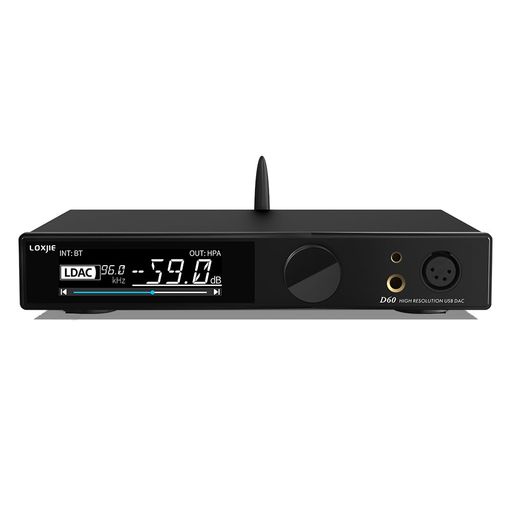 【フラッグシップDACを搭載!】 ESS社の最新フラッグシップDAC IC「ES9039MSPRO」が搭載され、チップの性能を限界まで引き出し、繊細な音を再現できる。第3世代のXMOSプログラムである「XMOS XU316」により、最大PCM 768kHz/32bitと DSD512までのDSDネイディブ再生、完全なMQAデコードに対応し、光入力と同軸入力はMQA-CDにも対応する。 【進化されたフルバランス・ヘッドホンアンプ!】入力から出力まで全てがバランス回路で构成されるフルバランスの超高性能のヘッドホンアンプ電子回路により、16Ωの場合でも6000mWの高出力を得ることができる。高/低二つ出力ゲイン調整可能、どんなに高インピーダンスのヘッドホンでも対応できる!4.4mmバランス、XLRバランス、6.35mmアンバランスのヘッドホン出力端子を備え、色んな交換用ケーブルを探す手間を省き、交換することによる音質損失も避けられる。 【新しく設計された操作UI!】D60には新しく設計された操作UIを採用し、2種類のUIスタイルと最大7種類の画面の背景が選べる。より直感的でシンプルな操作体験を提供することを目指す。