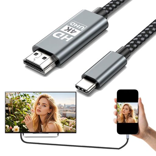 【幅広い機種対応&amp;簡単接続】 DP Altモード対応のUSB Type-Cポートを持つPCやスマホなどの機器なら、本ケーブルをHDMI端子搭載のテレビやモニターに接続するだけで、音声付きの大迫力映像や画像を簡単に楽しめます。HDRや著作権保護機能(HDCP)にも対応している高性能ケーブルなので、ゲームや映画も4K/30Hzの滑らかな映像で表示可能。特別な設定や専用アプリは不要で、誰でもすぐに大画面を楽しめます。スマートフォン対応ブランド:Samsung(サムスン)/ Sony(ソニー)/ Google(グーグル)/ Sharp(シャープ)/ OnePlus(ワンプラス)/ iPhone(アイフォーン)/注意事項Android端末は DP Alt Mode または DeX 外部ディスプレイ出力 対応機種のみ使用可能です。接続先のテレビやモニターは HDMI 入力端子が必要です。USB-Cポートで映像出力に対応していない機種では使用できません。より詳しい対応機種や型番については、商品ページのすべての情報をご確認ください。よろしくお願いいたします。