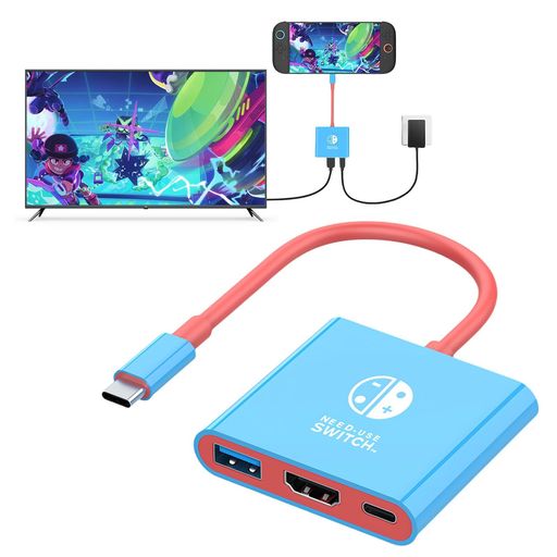 【3in1マルチハ|一体型変換アダプタ】3 in 1多機能多功能拡張坞は、For switch テレビ接続ケーブル。Type-C ポート、HDMI 2.0 ポート、USB 3.0 ポートを統合した高機能アダプタです。Switch 2用基地を通じてをテレビ・モニターに簡単接続し、大画面でのゲームや動画視聴を楽しめます。Switch 2用ドックはHDMI 2.0出力と USB-C ハブ機能を兼ね備え、複数デバイスに広く対応する万能接続ソリューションです。 【超高画質 4K リアル表現】HDMI 2.0規格搭載により、最大 4K/60Hz の超高画質出力に対応。Switch 2用のゲームシーンや動画コンテンツを大画面で鮮明に再現し、細かなテクスチャや動きの滑らかさをリアルに体感できます。高精細画像を重視するユーザーに最適なマルチアダプタで、家庭での娯楽やディスプレイ接続ニーズを高次元で満たします。 【switch 2用ドックテレビ出力対応|USB-A ポート多機能】USB 3.0 ポートには、キーボード、マウス、U ディスクなどを自在に接続可能なマルチハブ機能搭載。