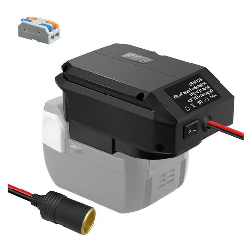 対応可能バッテリー:日立18vバッテリーbsl1830 bsl1840 bsl1850 bsl1860 bsl1830b bsl1840b bsl1850b bsl1860bバッテリー完全対応 高効率電力変換: この降圧コンバータは最適なパフォーマンスを発揮するように設計されており、DC 18V-01Vの入力電圧範囲とDC 5V-13Vの出力電圧を提供します。最大出力電流10A、効率95%以上のこの降圧コンバータ・レギュレータは、安定した効率的な電力変換を保証し、デバイスに電力を供給してスムーズに動作させます。信頼性の高い電力変換が必要な方にとって理想的な電圧降圧トランスです。 堅牢な保護機能: 安全性を最優先。過電流保護、過電圧保護、無負荷電源オフ、低電圧電源オフ機能を備えたこの降圧コンバータは、バッテリーと接続されたデバイスの両方を保護します。耐久性、耐火性に優れたPC+ABS素材を使用し、14 AWGワイヤーと冷却機構を備えているため、すべてがスムーズに動作し、過熱を防止します。長持ちする真の電圧レギュレーターです。