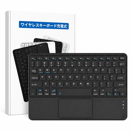 Avidpad タッチパッド付きキーボード Bluetooth ワイヤレスキーボード TELEC認証取得済み 薄型 軽量 厚さ6mm 約210g Type-C充電式 静音 小型 iPad iPhone Windows Android Mac OS対応