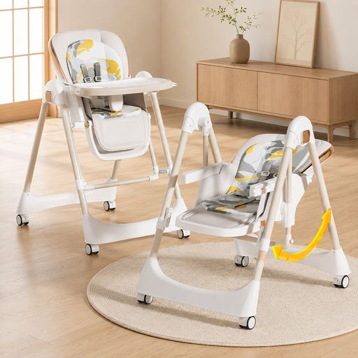 Bebiborn ベビーチェア ハイローチェア 多機能 テーブルチェア ロッキング ゆりか...