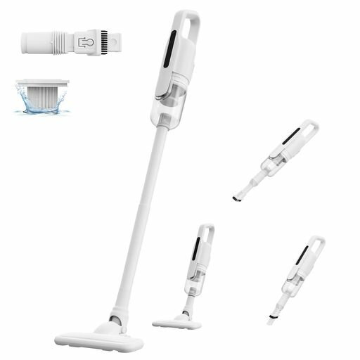 掃除機コードレス  超軽量0.6kg サイクロン式 Linkifly U5 アップライトタイプ 連続35分運転 Type-C充電 回転ブラシ付き HEPAフィルター 静音設計掃除機 一人暮ら…