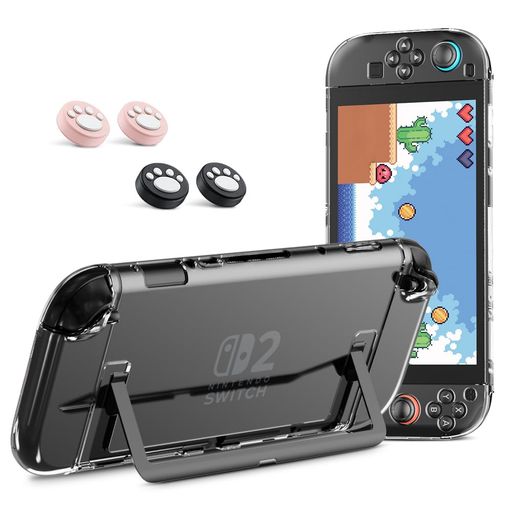 Seimina Switch2 カバー クリア ドック対応 分体式設計 PC素材 ハード 薄型 軽量 着脱簡単 全面保護 耐衝撃 傷防止 指紋防止 防塵 黄ばみにくい Switch 2 保護ケース ジョイコンカバー スティック…