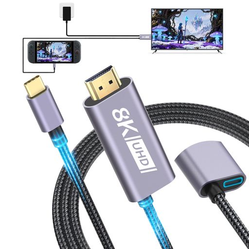 乐天商城 - 【V22.1.0】Switch2ドックケーブルHDMI変換アダプター8K@60Hz4K@240Hz120Hz60HzHDMI2.148GbpsPD100Wウルトラハイスピード映像出力低遅延ミニ小型持ち運び便利