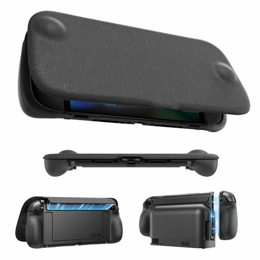 樂天商城 - JSAUX 薄型 Switch 2 カバー |マグネット着脱式フロントカバーケース(Switch 2対応)|ドック対応|滑り止め付きエルゴノミックグリップ|持ち運びに便利|角度調整スタンド付き|衝撃吸収&傷防止(PC01…