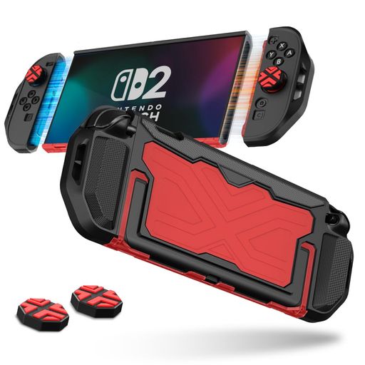 Seimina Switch 2 カバー ドック 対応 分体式 保護ケース Switch 2 ケース【2026年モデル】TPU製ミドルフレーム&PC製フェイスカバー 滑り止め付きエルゴノミックグリップ スタンド使用対応 Joy-Con …