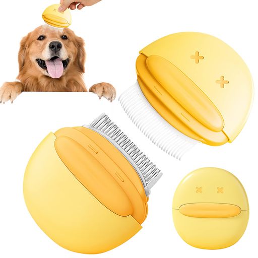 Rakuten - 犬用ブラシ猫用ブラシ脱毛ブラシペット用脱毛ブラシ2in1多目的ペットブラシグルーミング用品絡まり、抜け毛取り(短毛種・中毛種に適用)