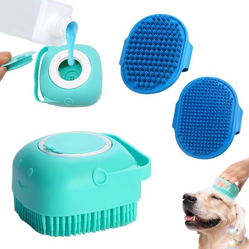 乐天商城 - SensaBliss犬猫用シャンプーペットブラシブラシ3点セットシャンプーブラシお風呂用ペット用品マッサージブラシペット入浴ブラシシャンプー入れる多機能ブラシ柔らかい泡立て深層洗浄滑…