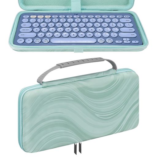 樂天商城 - TOCCOOL キーボード トラベルケース、ロジクール Logicool Pebble Keys 2 K380s/ロジクール Logicool K380 対応ハードシェル保護ケース (レイクブルー)