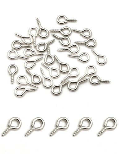 【カラー】シルバー。 【商品サイズ】6*13mm。 【入り数】約100個セット。 【高品質素材】ニッケルメッキ 表面に均一にニッケルめっき加工処理され、耐食性に優れ、錆びにくい、キーホルダー金具の表面を保護もでき、長持ちです。キラキラな光沢で変色もにくいです。バネ性も良く、頑丈で変形しにくいです。ヒートンはハンドメイドのアクセサリーや手作りアイテムの基本金具で、汎用性抜群のアクセサリーパーツです。 【多用途】アクセサリーセットは手芸や手芸品に大活躍。ネックレス、ブレスレット、イヤリング、ピアス、キーホルダーなどはもちろん、バッグの飾りやストラップなどのDIYにも向いています。単孔タイプのパール・天然石ピアスなどにもとてもおすすめです。誕生日、感謝祭、母の日など自分でDIYしたプレゼントに適しています。