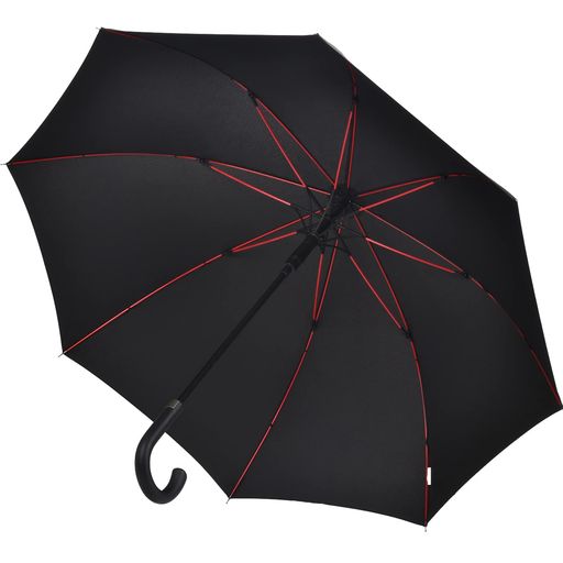 樂天商城 - 【軽量·強風豪雨対策】Anntrue 長傘 メンズ レディース ワンタッチ 丈夫 撥水 耐風 Teflon加工 210T高強度グラスファイバー 大型 親骨65cm 梅雨 晴雨兼用 収納ポーチ付き (赤骨ブラック)
