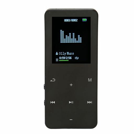 Bluetooth付き8GBMp3プレーヤー、子供、学生、高齢者向けの8GB音楽プレーヤー、デジタルオーディオプレーヤー、ポータブルHiFiサウンドMP3音楽プレーヤー、ギフト(黒)