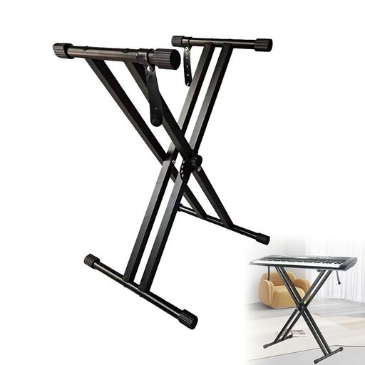 乐天商城 - LIKENNYキーボードスタンドX型金属製49〜97cm調整可能電子Xピアノスタンド7段階高さ調整可能キーボード台54/61/73/76/88鍵堅牢で安定音楽演奏スタジオ練習用に最適折りたたみ簡単組み立持ち運…