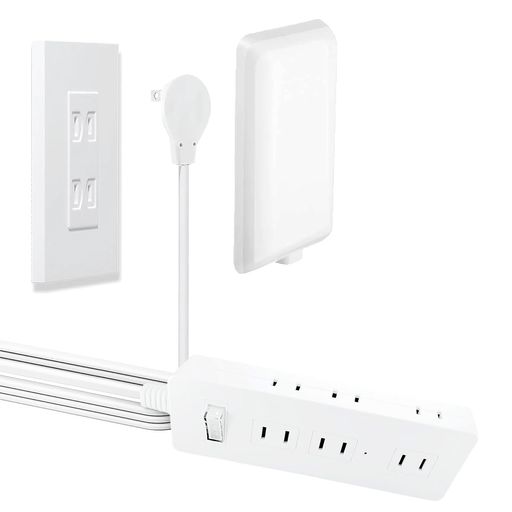 乐天商城 - JOELEW 電源タップ 壁に溶け込む コンセントカバー 2m 9個口 ほこりシャッター 子供コンセント 赤ちゃん 電源タップ タップ コンセントガード おしゃれ.