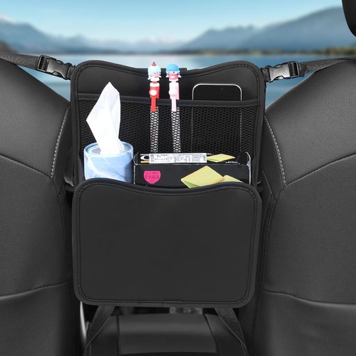樂天商城 - 【前後両面ポケット】车 収納 シートバックポケット 折りたたみテーブル付き助手席用 10cm薄型 隙間収納 高級ナッパレザー 臭わない 車内整理 SOEDZUNG