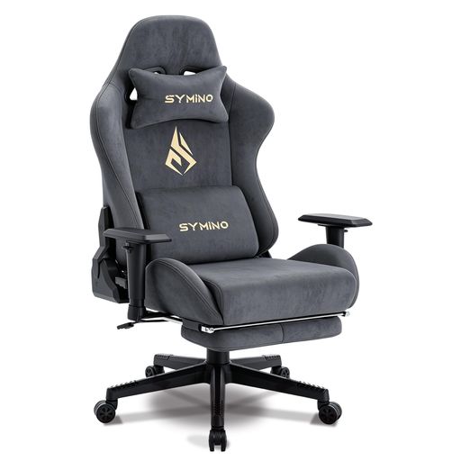 乐天商城 - Symino ファブリック製 ゲーミングチェア オフィスチェア デスクチェア パソコンチェア 布張り 155°リクライニング オットマン付き 高さ調整機能 耐荷重200kg 在宅ワーク ゲーム用 長時間快…