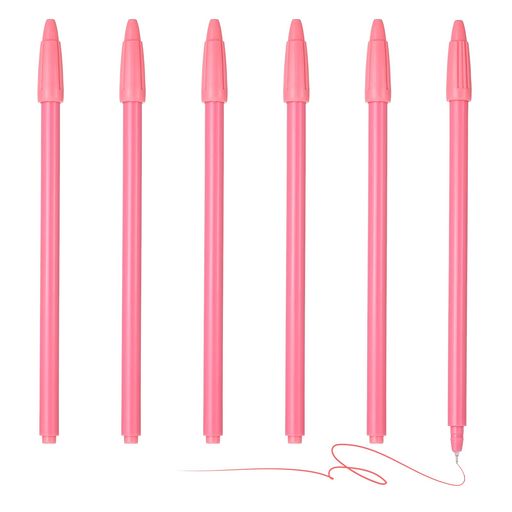 PATIKIL 6本セット カラーゲルインクペン 0.5mm コーラルピンク ゲルボールペン 極...
