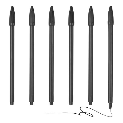 PATIKIL 6本セット カラーゲルインクペン 0.5mm 黒 ゲルインクボールペン 細字 ス...