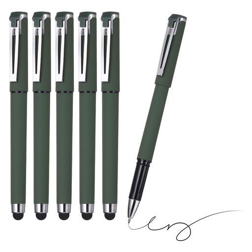 インク色: 黒; ペン先サイズ: 0.5mm / 0.02インチ; ペン軸直径: 11mm / 0.43インチ; 全長: 15.3cm / 6インチ; 内容物: ゲルペン6本 特徴: 0.5mmの細字ペン先で、滑らかな書き味と速乾性のあるインクがにじみを防ぎます。頑丈なプラスチック製で、長期間の使用に耐えます。クラシックなデザインのカラーゲルペンで、たっぷりのインク量が様々な筆記作業に対応。日常使いに最適な細字ゲルペンです。 使用方法: 2in1スタイラスペン: スタイラス先端でスマートフォン、タブレット、タッチスクリーン搭載ノートPCなどの精密な入力が可能です。 用途: これらのゲルペンは、会議、勉強、メモ取り、日記、計画立案など日常的な使用に最適です。事務所、自宅、移動中でも安定した性能を発揮します。この細字ゲルペンはスタイリッシュで、友人や先生へのプレゼントにもぴったりです。 注意: 最適な保存状態を保つため、使用しない時は涼しく乾燥した場所に保管してください。