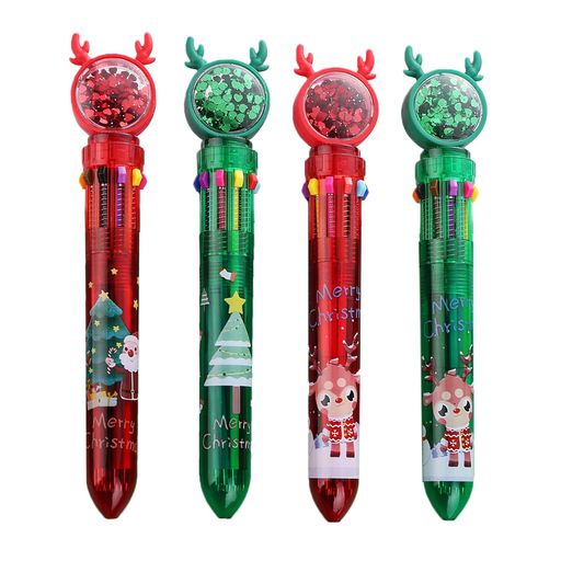 樂天商城 - YANHUILAY 多色ボールペン【4個セット】10色ボールペン 0.7 mm 多機能ペン 筆記具 なめらか 便利 クリスマス 可愛い文房具 プレゼント 子供 学生