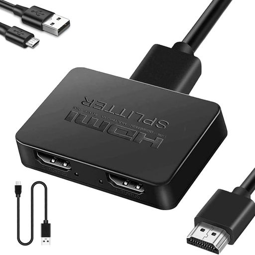 HDMI 分配器 1入力2出力【業界の技術革新 安定版】HDMI スプリッター 2画面 同時出力 3D 1080P 1入力2出力のスプリッター 接続簡単 て複数画面出力可能 オーディオ同期 PS5/Xbox/HDTV/DVD/PCなど幅広…