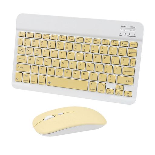 SUPER DREAM Bluetoothキーボードマウスセット ipad対応キーボード タブレット/スマホ用キーボード 10インチ ワイヤレスキーボード 充電式 可愛い コンパクト 薄型 軽量 携帯便利 Windows Mac iOS