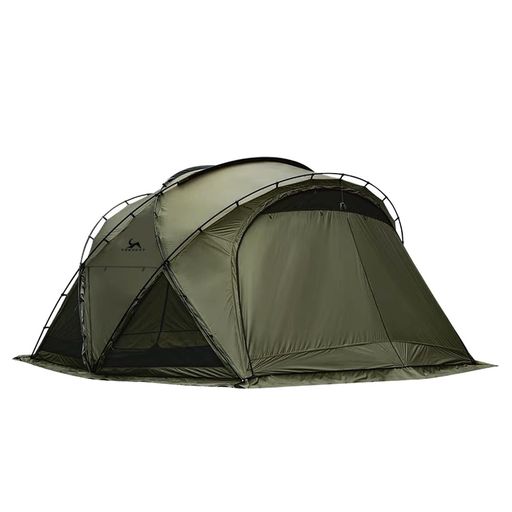 樂天商城 - TOMOUNT 大型 シェルターテント 75Dナイロン 軽量 ドームテント 高220CM アルミポール 3~4人用 自立式 アウトドア 【TPUドア + メッシュドア】煙突穴付き 多機能 キャノピー 4シーズン適用 簡単…