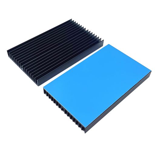 2個 ヒートシンク 大型 【高コスパ】 100mm x 60mm x 10mm 冷却 フィン アルミニウム 熱伝導性両面テープ付き 放熱フィン