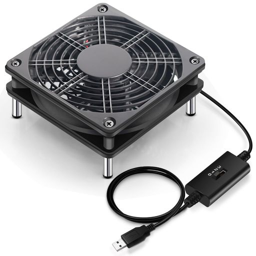樂天商城 - Mauknci 冷却ファン 12cm 静音 風量調整可 USB ファン 5V 長時間稼働 小型PC/アンプ/ルーターなど用 冷却台