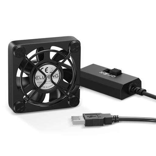 ELUTENG 小型ファン 4cm 静音 USB扇風機 薄型 風量調節可 長寿命 5V USB ファン 冷...