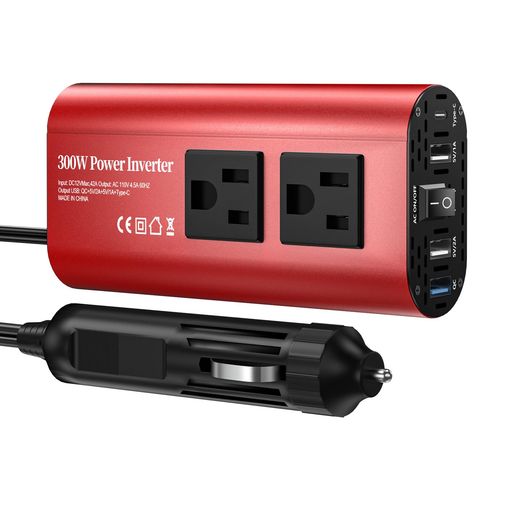 インバーター シガーソケット コンセント 急速充電対応 カーインバーター DC12VをAC100Vに変換 車載充電器 AC100V電源2口 コンバ【車載用インバーター】この車載用インバーターは、USB-A( QC 25W, 2A/10W, 2A/10W, 1A/10W) x 4ポートによる急速充電が可能です。そして直流12Vを交流100Vのコンバーターを搭載しており、ノートパソコンやタブレット、携帯電話、ランプストリングなどの電子機器の充電に最適です。自動車でアウトドア旅行を楽しむ際、電力不足の心配をすることなく運転できます。ーター 車 インバーター カーコンバーター 停電、車中泊、災害等に電源対策 ブル 【静音で高効率な冷却システム】車載インバーターは修正正弦波を採用し、より安定した電力供給を提供します。さらに、車インバーター周囲に設けられた放熱設計と強力な冷却システムにより、インバーターの寿命を効果的に延ばします。内蔵のスマートファンが自動で12vインバーターの温度を監視し、回転速度を上げて、素早く温度を下げます。