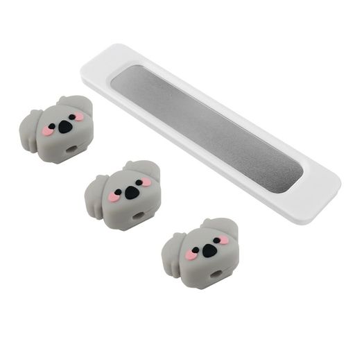 乐天商城 - ケーブルオーガナイザー3個セットマグネットケーブルホルダー動物デザインクリップUSB可愛い配線整理車内収納pcデスク周り便利グッズtype-cまとめるカートゥーン4MMcablemanagement(コアラ)
