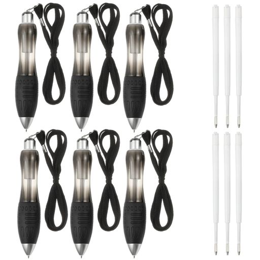仕様:素材:A B S;ペンのサイズ:5.4 x 1インチ/136 x 26 mm;ストラップの長さ:16インチ/59 cm;カラー:黒;パッキングリスト:太いペン6本、黒リフィル6本 利点:この太いボールペンはA B Sプラスチック製で、長寿命で頑丈なペンバケットです。完璧な重量配分で設計されたこのエルゴノミックなリトラクタ ブルボールペンは、通常のペンよりも重く、過度な圧力なしで安定した書き心地を提供し、持ちやすくなっています。快適でバランスの取れた書き物が可能で、超スムーズな書き心地を実現します。さらに、各パックには12本の交換用リフィルも付属しています。 取扱説明:この太いペンには取り外し可能なストラップが付属しており、持ち運びが簡単で、家庭や旅行時にご使用いただけます。 用途:この太いペンは多機能デザインで、取り外し可能なストラップが付属しており、事務所や家庭など、外出中に書き物や記録を取るのが好きな人々に特に適しています。全ての書き物ニーズに対応できる汎用性の高いペンです。 注意:インクの寿命は個人によって異なりますが、交換用リフィルをご用意しています。