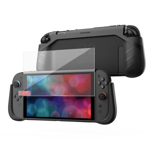 【全面防護】Switch 2 ケースと保護フィルム 付き,強化ガラス製の画面保護フィルムが同梱されており、傷に強いPCバックパネル、衝撃吸収TPUバンパー、そして縁の隆起部設計と相まって、画面と本体の両方を落下・衝撃・キズからしっかりガードします。 【ドックにしっかりフィット】Switch 2(2025年発売、7.9インチモデル)向けに設計されており、Switch 2 カバーを外すことなく本体をドックに収めて充電や収納が可能。旧モデルや内蔵キックスタンドとは互換性がありませんのでご注意ください。 【快適な握り心地】滑らかな曲線と滑り止めテクスチャーにより、手のサイズを問わず、しっかりとホールドでき、長時間のプレイでも手の疲れを軽減。 このSwitch 2 カバーは携帯モードに最適で、プレイ中の集中力を保ちます。 【​​軽量設計&amp;精密フィット​​】すべてのボタン、ポート、通気口に精密なアクセスを確保。クリーンでミニマルなスタイルと軽量112gの設計が、外出先でのゲームプレイを快適にします。 【​​簡単着脱​​】フレキシブルなスナップオン構造で、本体を傷つける心配なく、わずか数秒で着脱可能。工具は不要です。