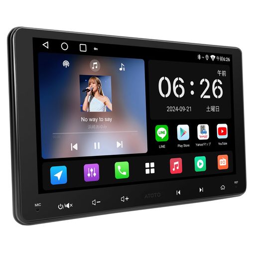 ATOTOZONE A5L Android 9インチディスプレイオーディオ、2DINアンドロイドカーナビ、CarPlay&Android Autoワイヤレス・有線、Wi-Fi/USBインターネット接続、24バンドEQ、DSP内蔵、ChatGPT 5.2